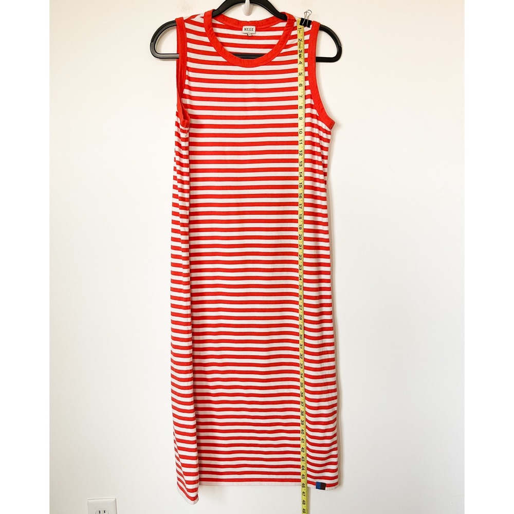 Kule The Tank Dress Striped Midi Womens Medium Poppy White - Picture 8 of 14